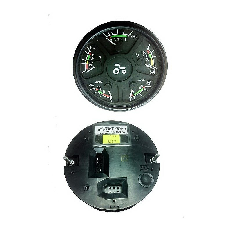 АР 71.3801-01 Комбінація приладів 9х4 контакту МТЗ-80/82 (5 приладів) (Латвія)