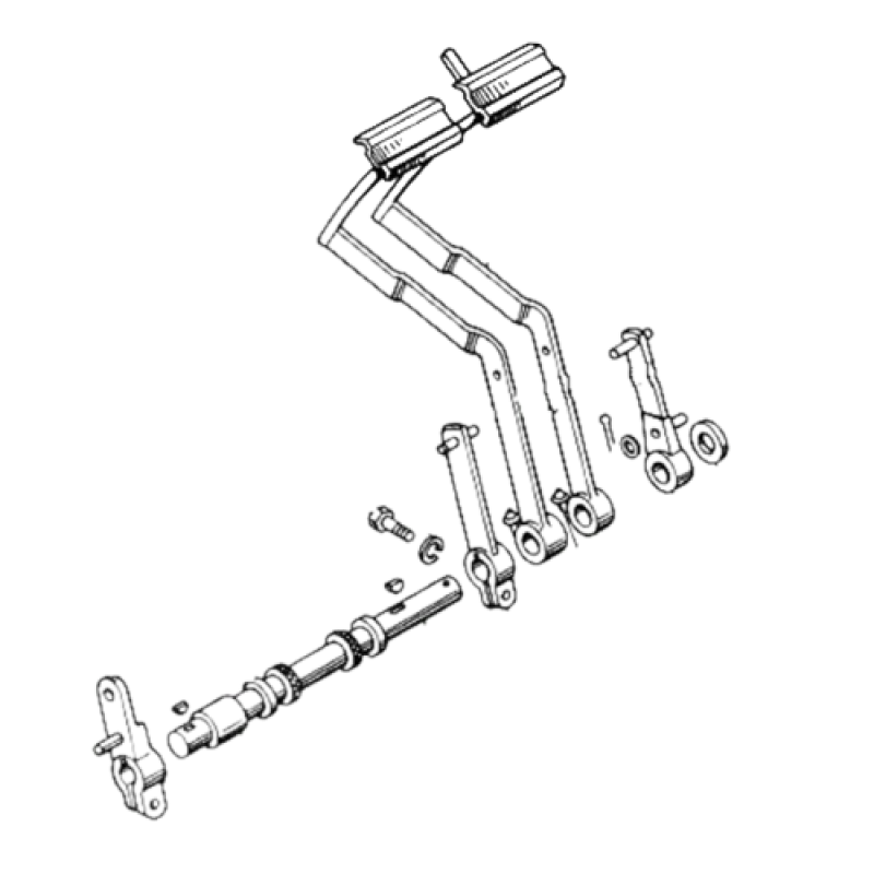 Педалі з валиком гальма (ЮМЗ, Д-65) 45Т-3503050
