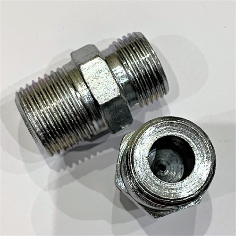 Штуцер з“єднувальний (дросель) під конус S24*К1/2 (М20х1.5) у гідроциліндр ЦС-100 (повільнювач)