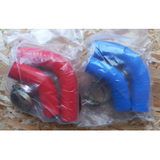 Комплект патрубків радіатора 2 шт. (силікон) з хомутами МТЗ 70-1303001 / 70-1303062