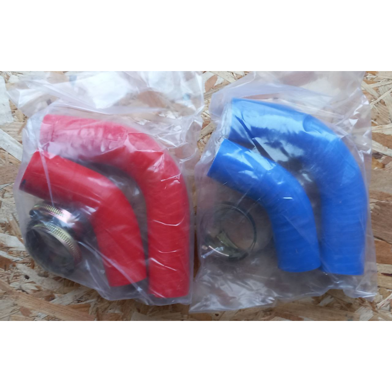 Комплект патрубків радіатора 2 шт. (силікон) з хомутами МТЗ 70-1303001 / 70-1303062