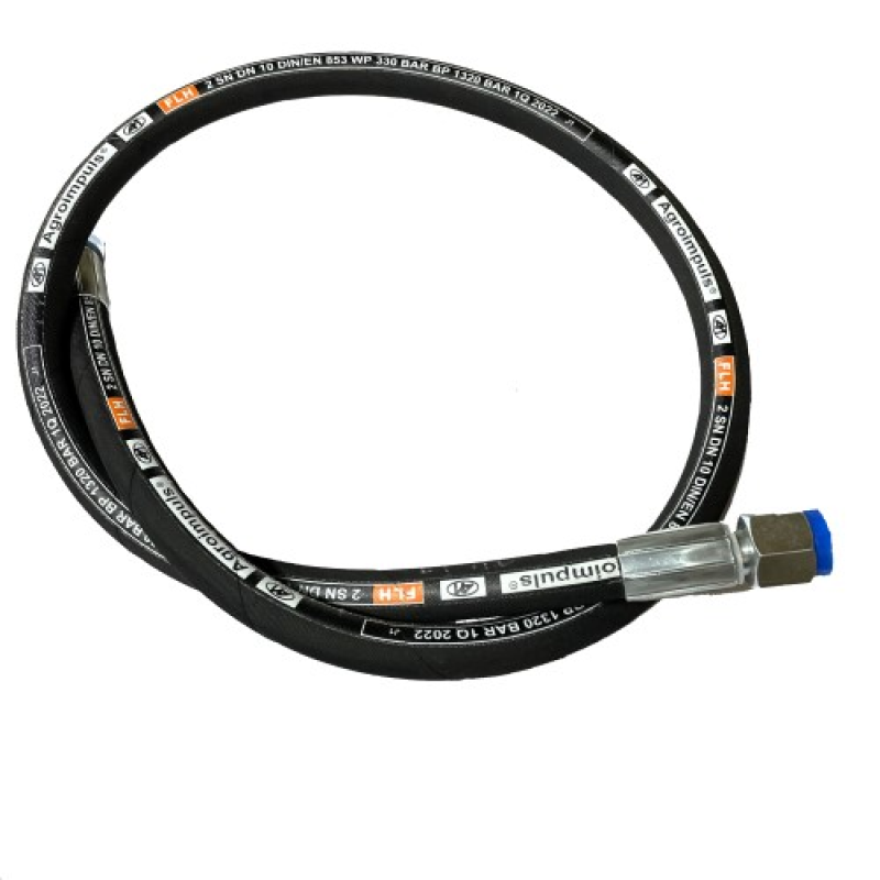 Рукав високого тиску (РВД) гайка під ключ S22 (різьба М18х1,5) L=1м 2SN 35МПа