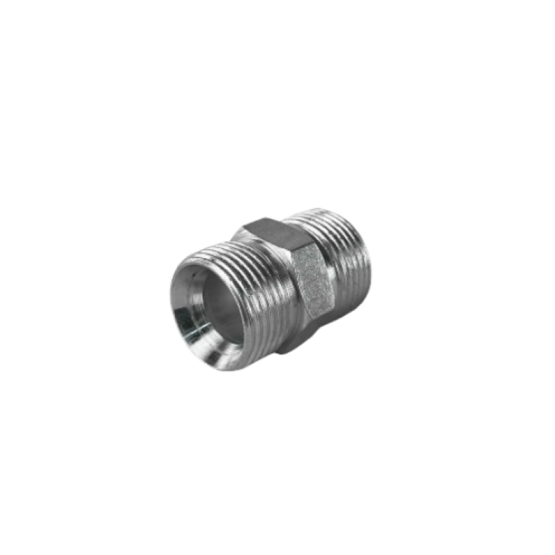 Штуцер з’єднувальний РВД M27×1,5–M27×1,5 під гайки S32×S32, ключ S27