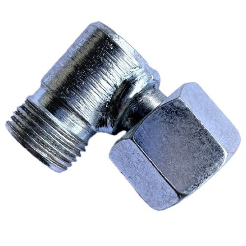Штуцер кутовий РВД з гайкою M18×1,5–M18×1,5 під ключ S22
