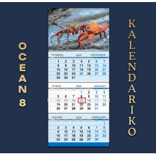 Календар квартальний на 2026 рік Океан-08