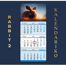 Календар квартальний на 2026 рік Кролики-02