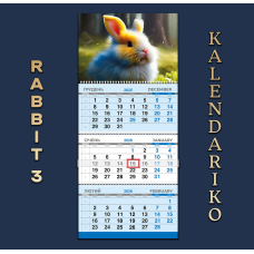 Календар квартальний на 2026 рік Кролики-03