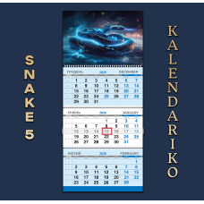 Календар квартальний на 2026 рік Змії-05