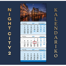 Календар квартальний на 2026 рік “Нічне місто“-02