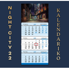 Календар квартальний на 2026 рік “Нічне місто“-22