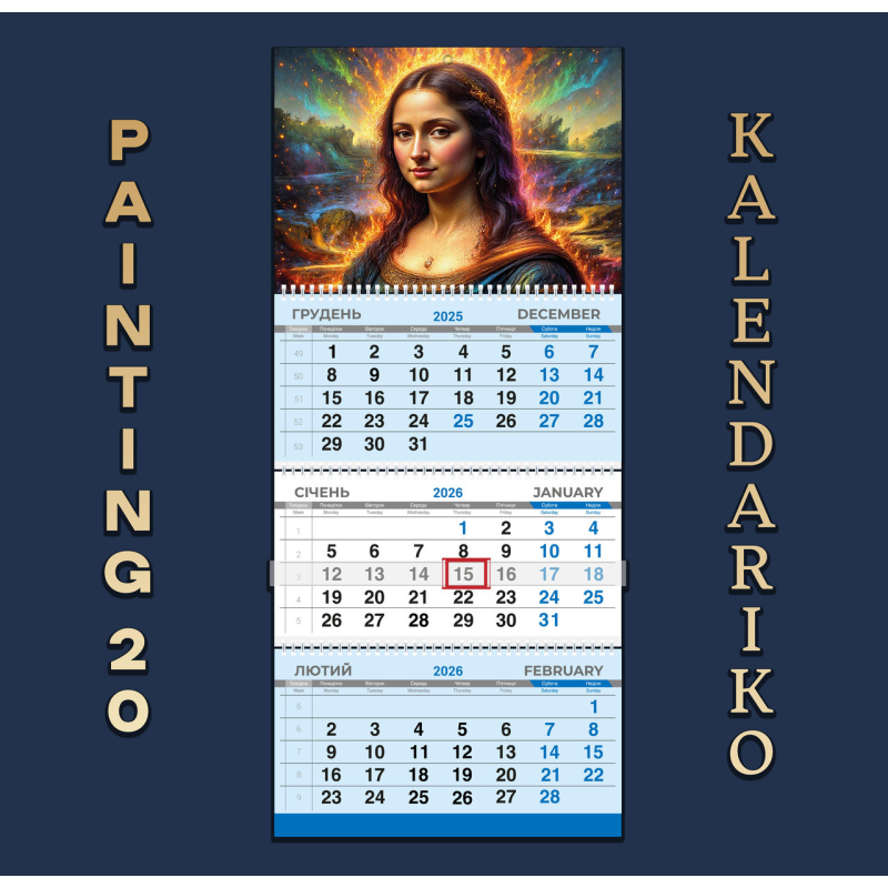 Календар квартальний на 2026 рік “Малюнок“-20